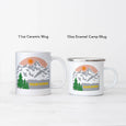Rock Scissor Paper - Nevada City Camp Mug Snow Mountains View