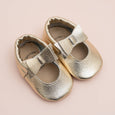 BirdRock Baby - Gold Bow Moccasins - Genuine Leather