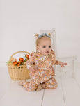 Ollie Jay - Mabel Romper in Pumpkin Bouquet | baby fall clothing