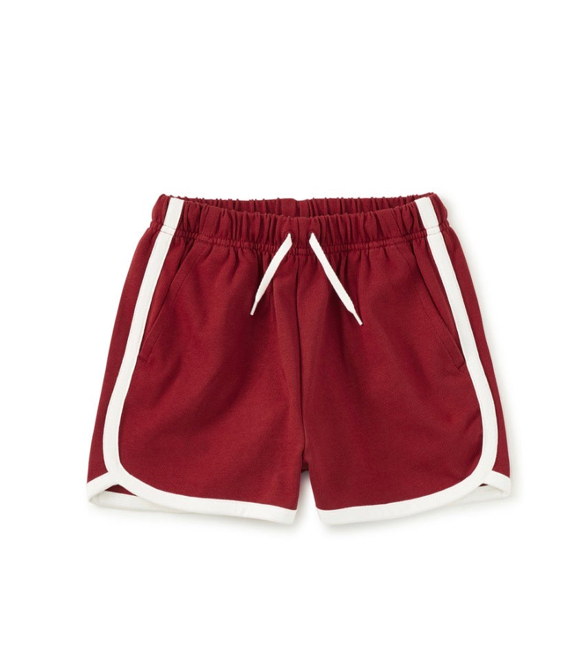 Tea Collection - Sporty Ringer Shorts - Dark Maple