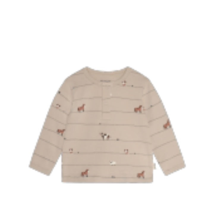 Minymo - Farm Long Sleeve - Feather Gray
