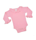 MONAG - Long Sleeve Ruffle Baby Onesie, Frill Baby Bodysuit
