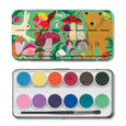 eeBoo - Mushrooms 12 Watercolors Paint Tin