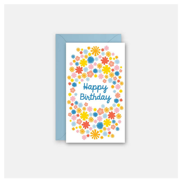 Rock Scissor Paper - Mini Floral Birthday - Gift Enclosure Card