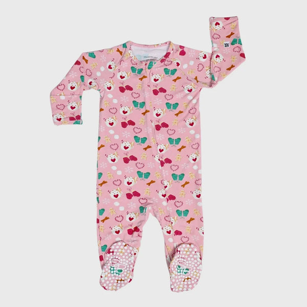 Sweet Bamboo - Holiday Spirit - Zipper Footie