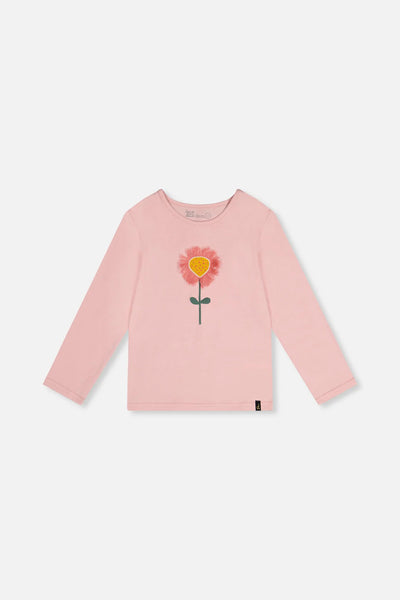 Deux Par Deux | Long Sleeve Organic Cotton T-Shirt - Pale Dusty Pink