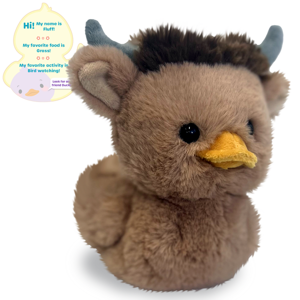 Beverly Hills - World's Softest Plush - 7" Fluff Plush Duckee Highland Coo