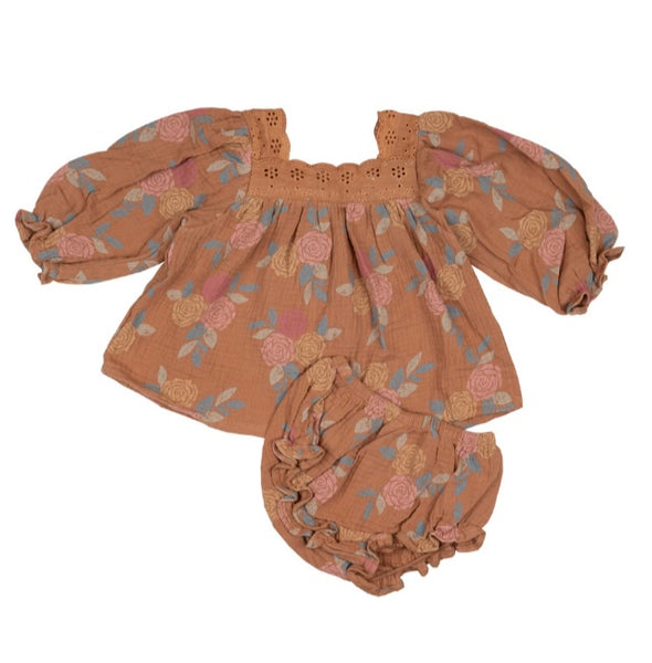 Wild Wawa - Ceil Two Piece Set in Caramel Roses