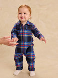 Tea Collection - Collared Baby Romper - Windsor Hearth Plaid