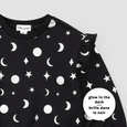Miles the Label - Celestial Glow-in-the-Dark & Foil Print on Black Sweatshirt