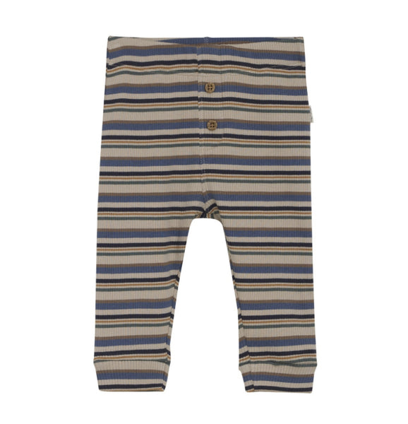 Minymo - Cotton Rib Pants Infant - Blue Stripe