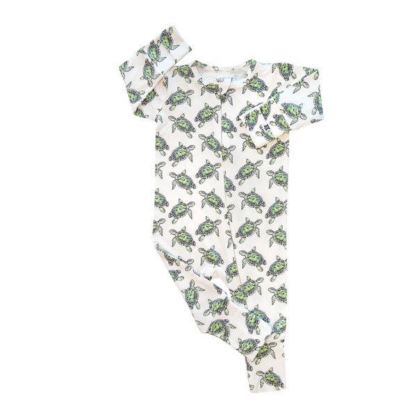 Sweet Bamboo - Convertible Romper - Sea Turtle