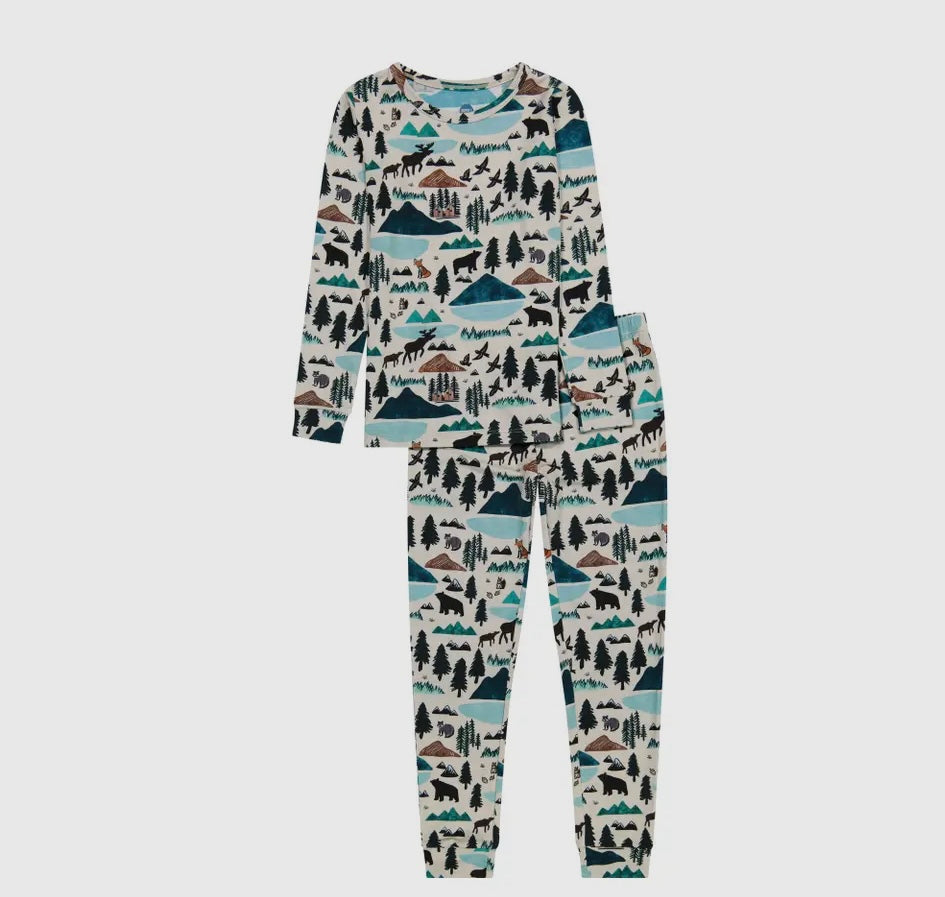 Bird & Bean - Kids Bamboo Pajamas - Into the Wild