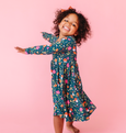 Bird & Bean® - Kids Long Sleeved Bamboo Dress - Sylva