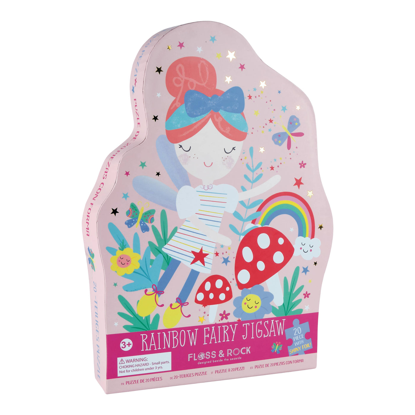 Floss and Rock - 20pc Jigsaw in Shaped Box - Rainbow Fairy
