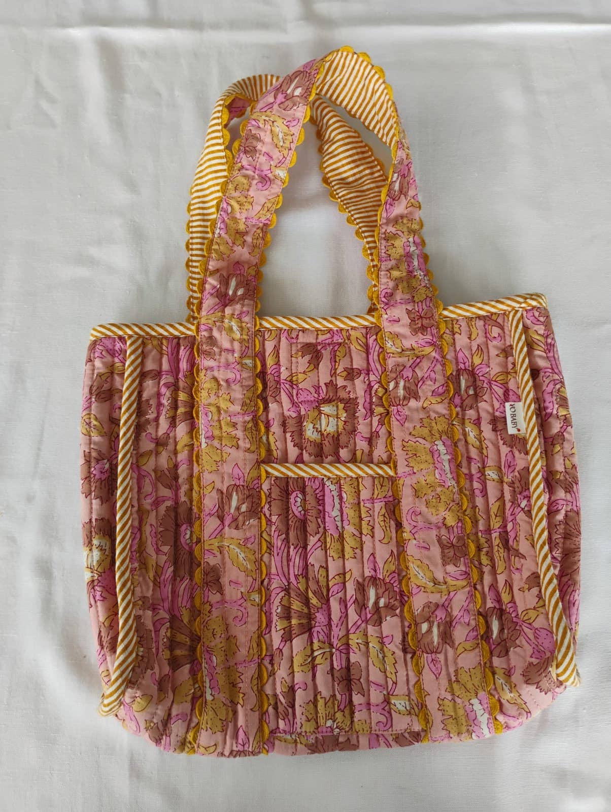 Quilted Tote Bag : PASTEL PINK - Yo Baby