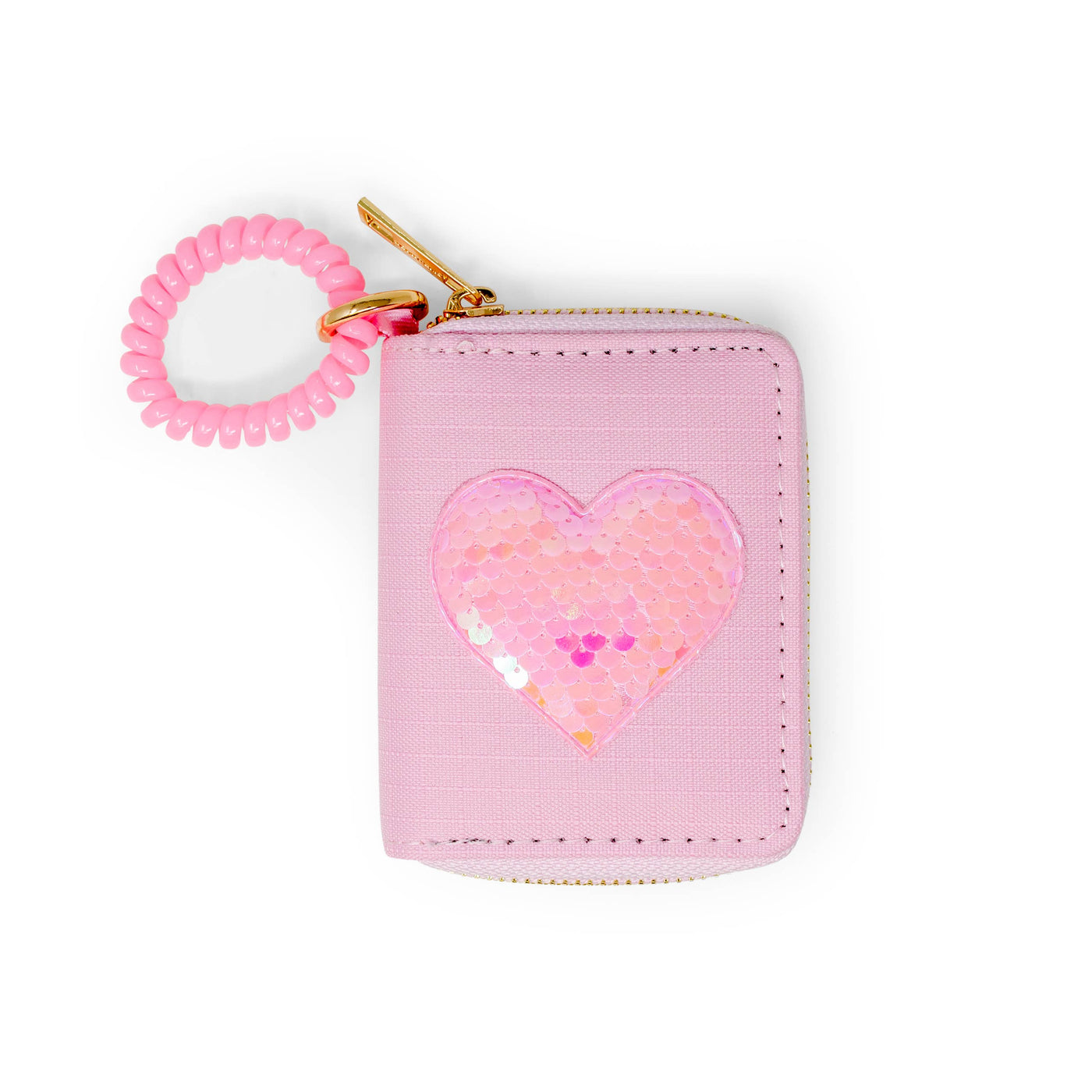 Tiny Treats - Sequin Heart Spiral Strap Wallet for Kids