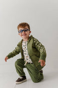 Babysprouts | Boy's Long Sleeve Henley Shirt - Dino Land