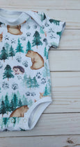 Small Blessings Design - Woodland bodysuit,infant clothing, bodysuit,infant romper