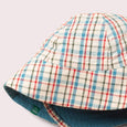 Little Green Radicals - Checked Seersucker Reversible Sunhat