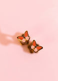 Pierced Co - Tiny Butterfly Colorblock Earrings