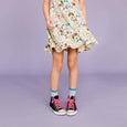 Mightly - Sleeveless Twirl Dress Botanical Floral