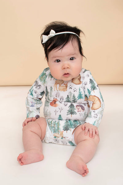 Small Blessings Design - Woodland bodysuit,infant clothing, bodysuit,infant romper