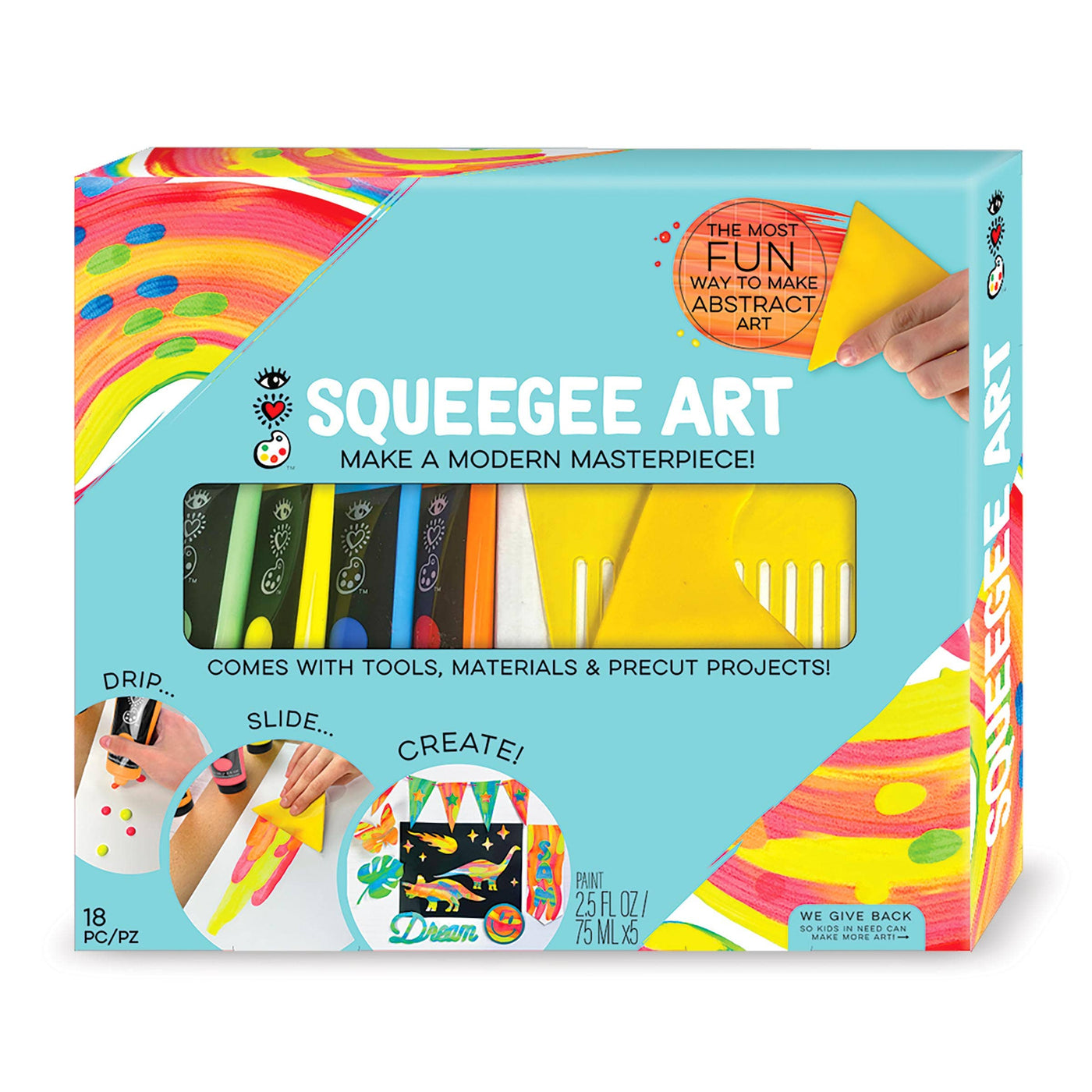 Bright Stripes - IHeartArt Squeegee Art