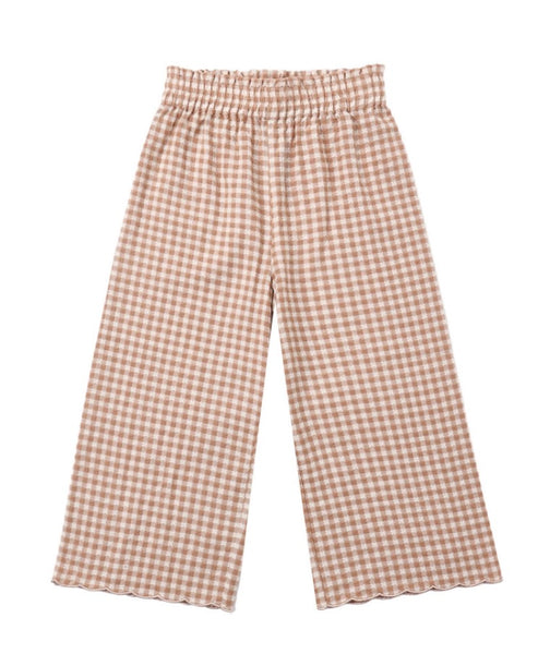Rylee & Cru l Wide Leg Pant - Fawn Gingham
