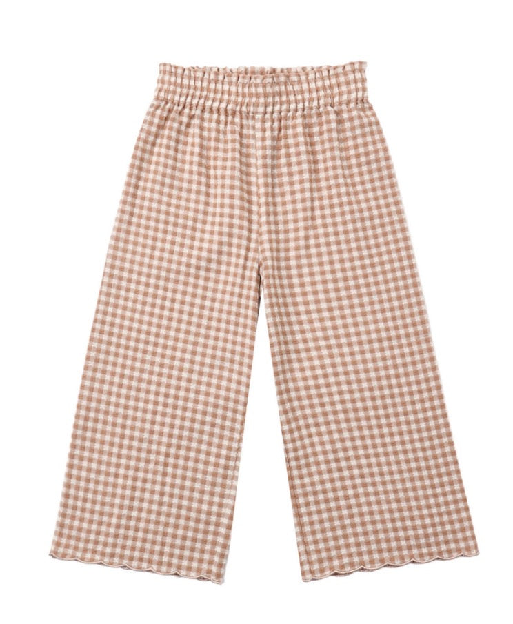 Rylee & Cru l Wide Leg Pant - Fawn Gingham