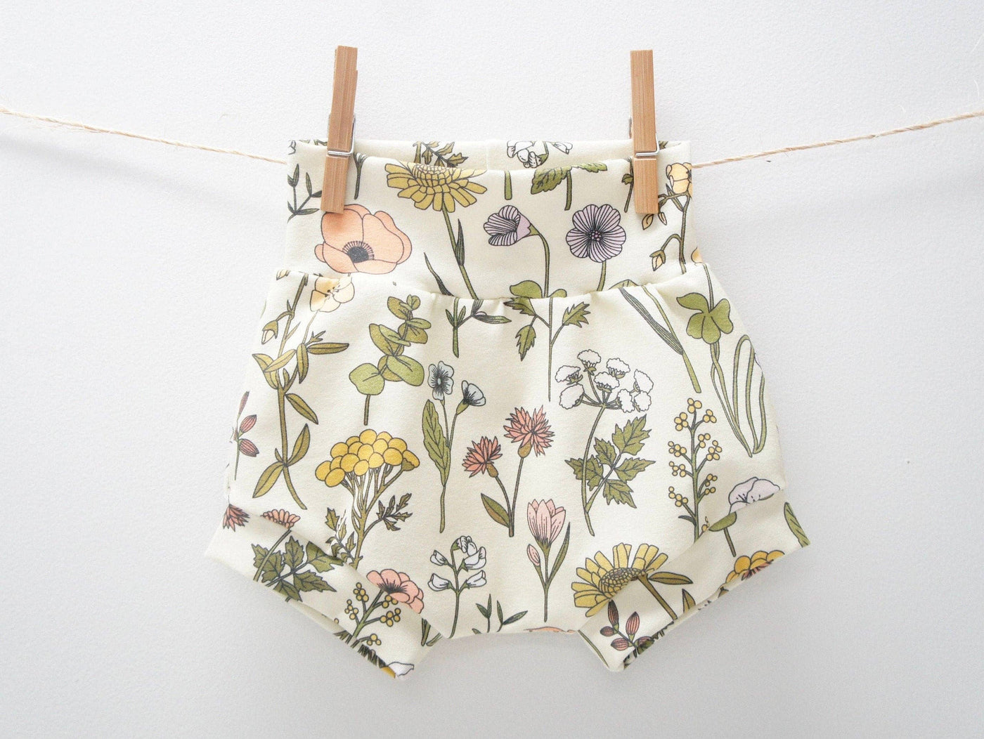 Willbirdbaby - Shorties - Baby/toddler Cotton Spandex Shorties, Wildflower