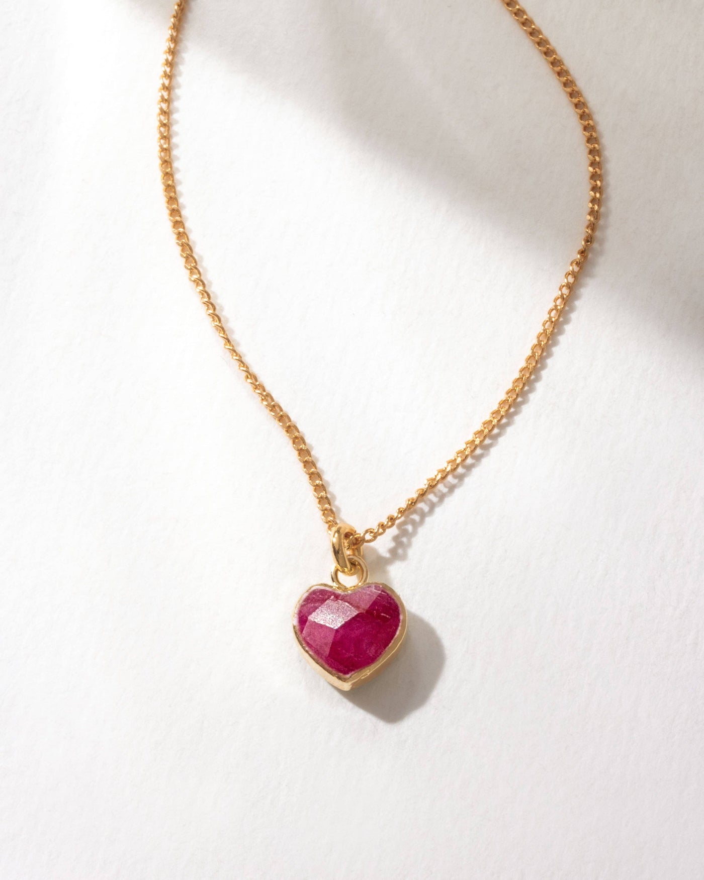 Luna Norte Heart Necklace - Ruby