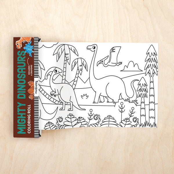 Chronicle Books - Mighty Dinosaurs Mini Coloring Roll
