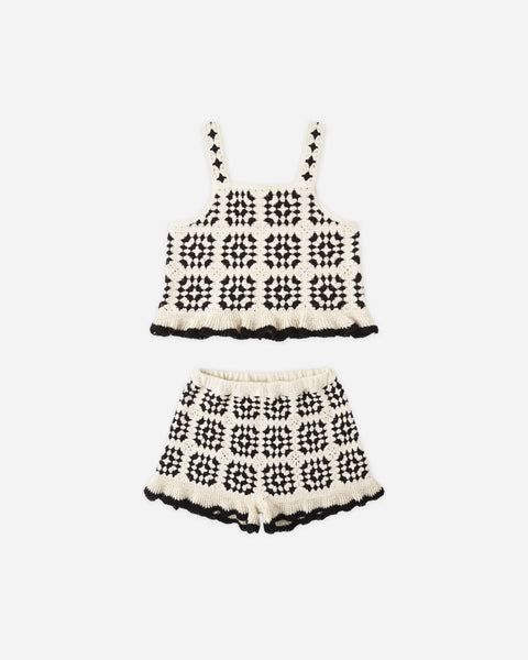 Rylee & Cru l Crochet Tank Kira Set Abstract