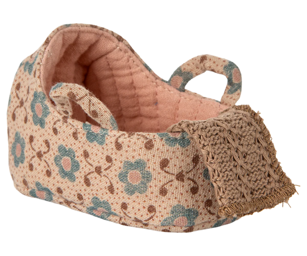 Maileg - Carrycot, Baby Mouse - Rose