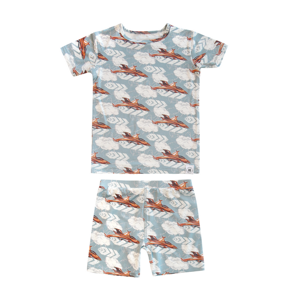 Sweet Bamboo - Jets Big Kid Short Sleeve Pajama