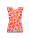 Tea Collection - Flutter Sleeve Romper - Poppy Poppies
