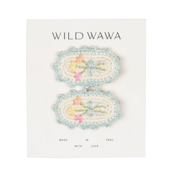 Wild Wawa - Crochet Clip - Blue Bouquet