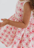 Good Apples Kids - Sleeveless Twirl Dress in Pink Daisies