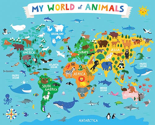 Sourcebooks - My World of Animals 36-Piece Floor Puzzle