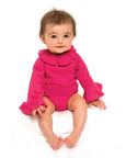 MONAG - Long Sleeve Ruffle Baby Onesie, Frill Baby Bodysuit