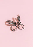 Pierced Co - Silver Pink Smiley Charms