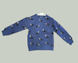 Miles the Label - Wolves Print on Blue Sweatshirt