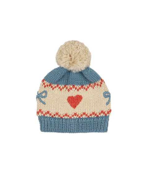 Wild Wawa - Knitted Beanie Chullo - Teal Blue
