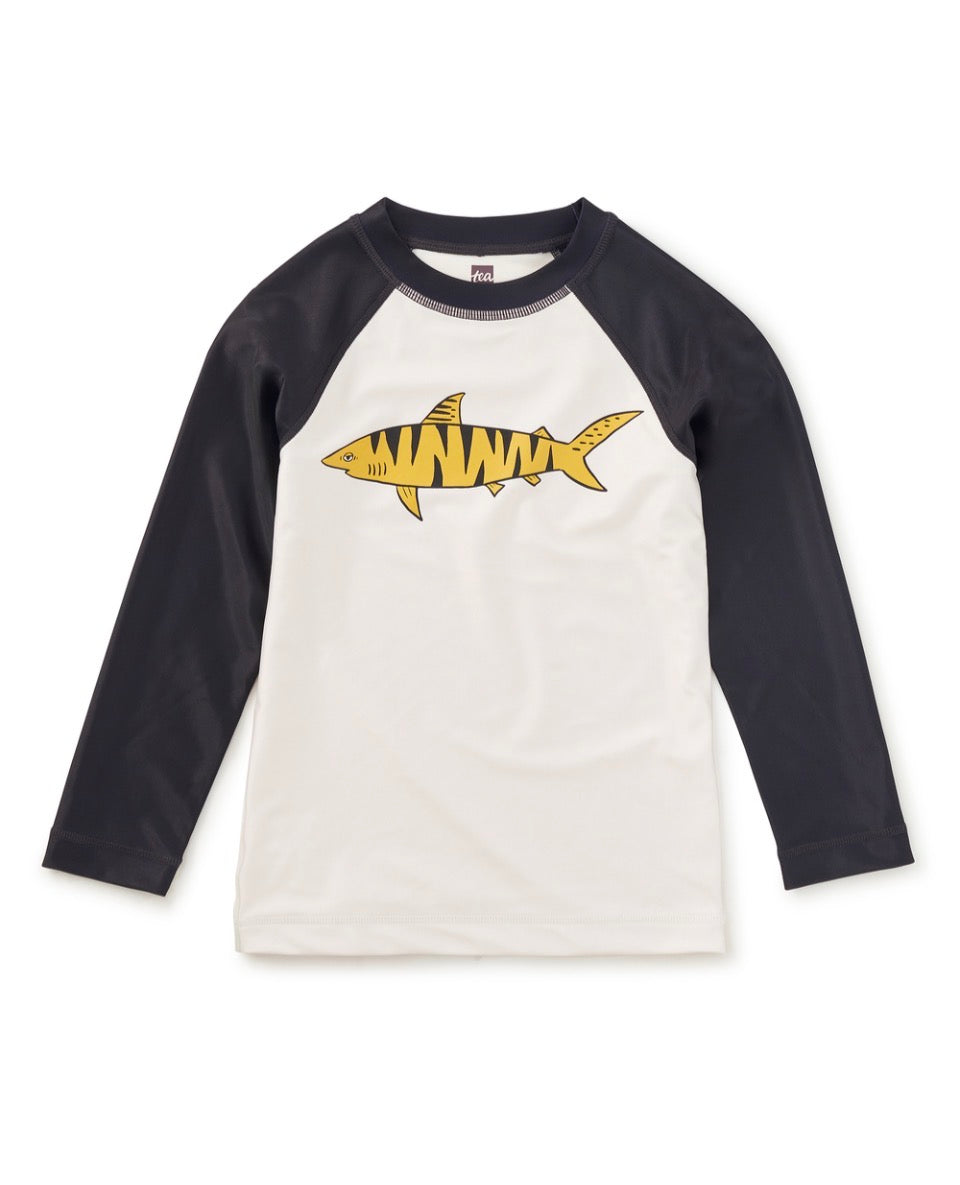 Tea Collection - Long Sleeve Graphic Rash Guard - Tiger Shark