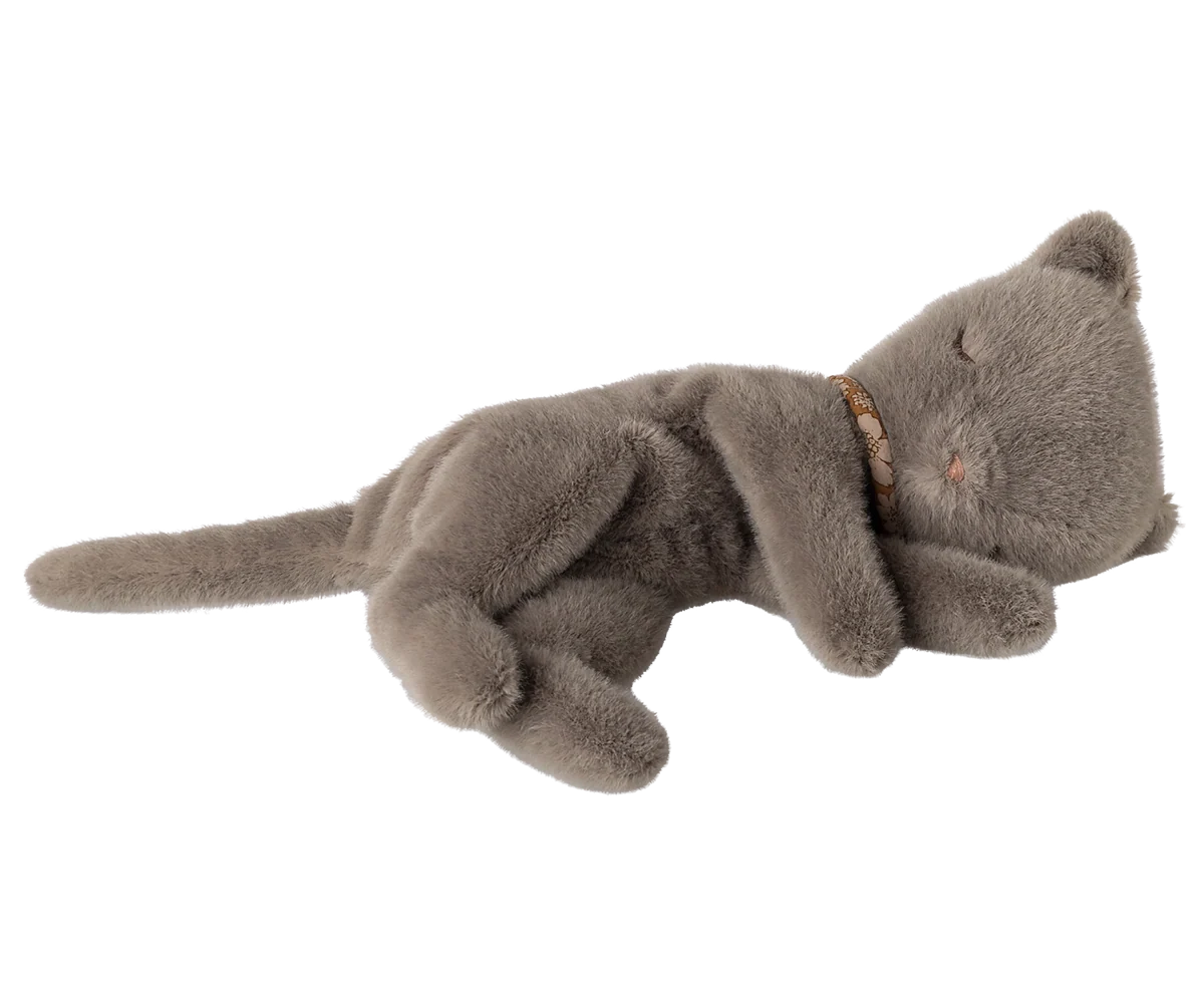 Maileg - Sleeping Kitten Plush, small - Grey