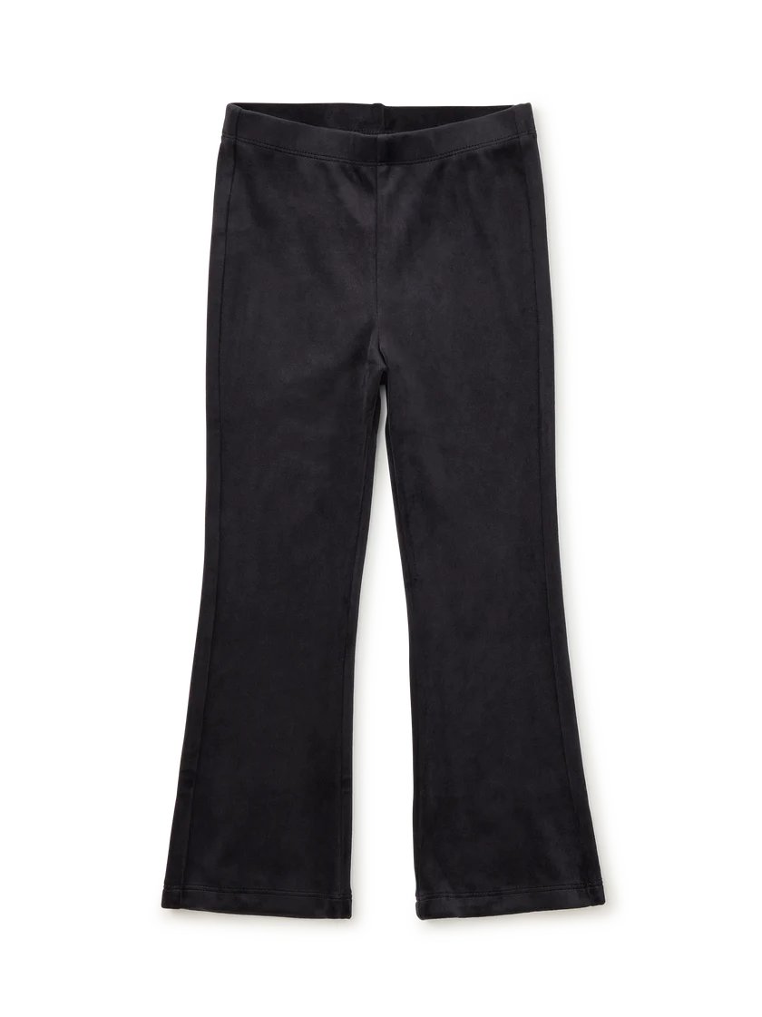 Tea Collection - Very Velour Flare Pants - Jet Black