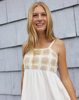 Rylee & Cru l Teen Crochet Sundress Citron Daisy Check