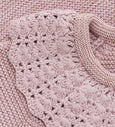 Minymo - Knitted Sweater in Dawn Pink with Gold Glitter