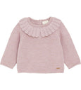 Minymo - Knitted Sweater in Dawn Pink with Gold Glitter